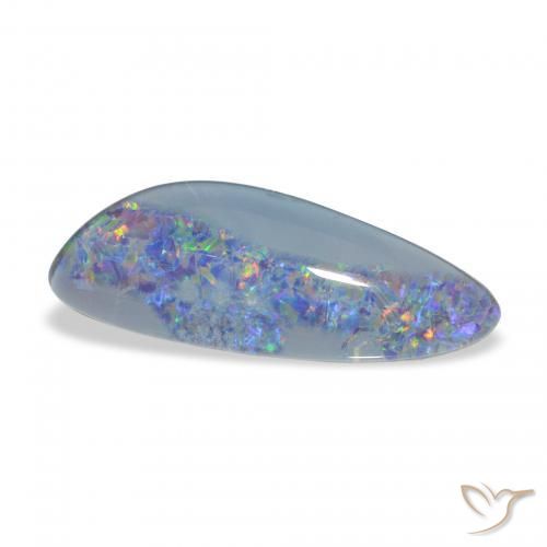 4.54 ct Multicolor Opal Triplet Stone, Natural Opal Triplet in Fancy Cabochon Shape for Sale