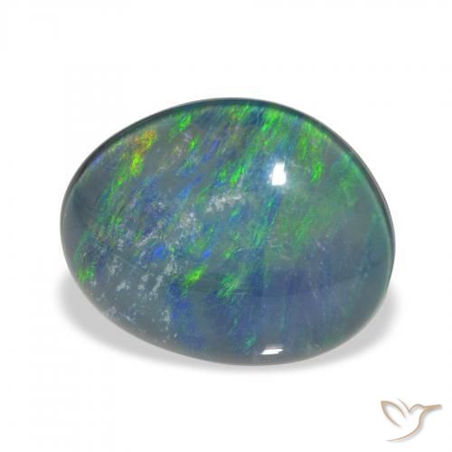 9.32 ct Multicolor Opal Triplet Stone, Natural Opal Triplet in Fancy Cabochon Shape for Sale