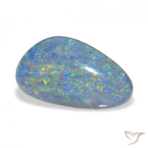 7.88 ct Multicolor Opal Triplet Stone, Natural Opal Triplet in Fancy Cabochon Shape for Sale