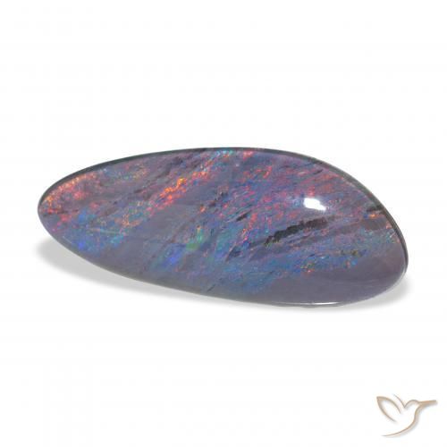 6.45 ct Multicolor Opal Triplet Stone, Natural Opal Triplet in Fancy Cabochon Shape for Sale