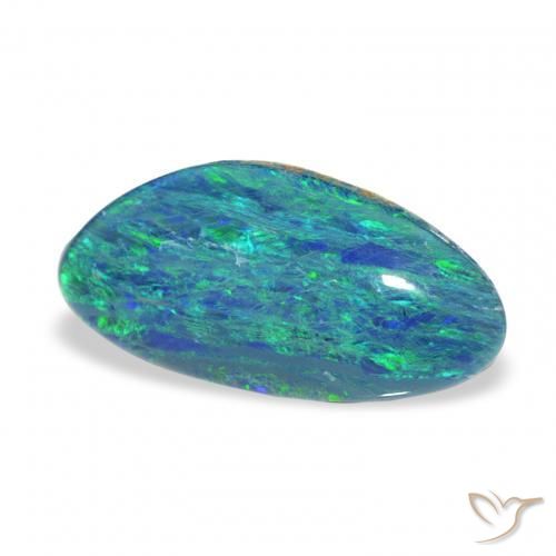 2.49 ct Multicolor Opal Triplet Stone, Natural Opal Triplet in Fancy Cabochon Shape for Sale