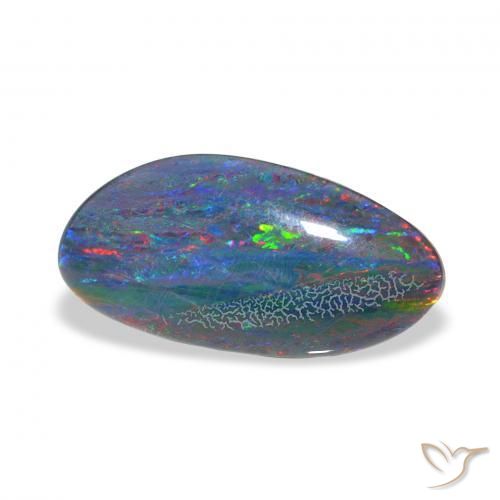 3.38 ct Multicolor Opal Triplet Stone, Natural Opal Triplet in Fancy Cabochon Shape for Sale