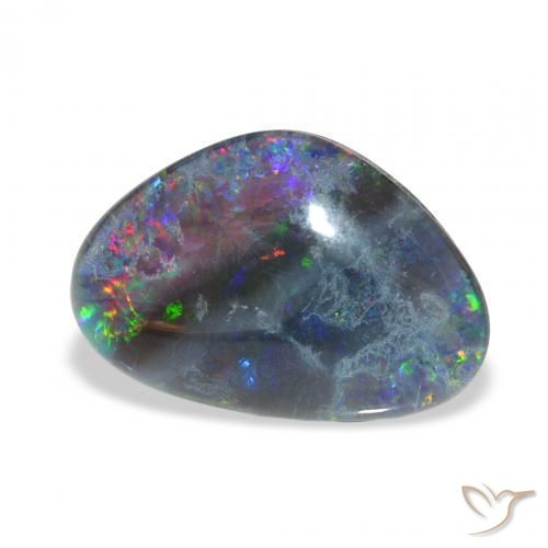 6.75 ct Multicolor Opal Triplet Stone, Natural Opal Triplet in Fancy Cabochon Shape for Sale