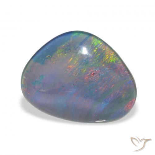 6.25 ct Multicolor Opal Triplet Stone, Natural Opal Triplet in Fancy Cabochon Shape for Sale