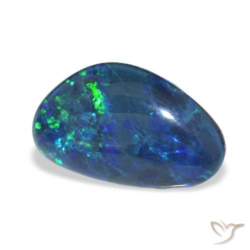 6.14 ct Multicolor Opal Triplet Stone, Natural Opal Triplet in Fancy Cabochon Shape for Sale