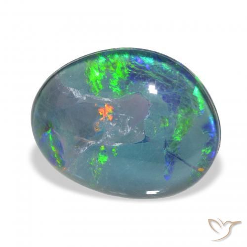 10.02 ct Multicolor Opal Triplet Stone, Natural Opal Triplet in Fancy Cabochon Shape for Sale