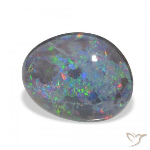 8.78 ct Multicolor Opal Triplet Stone, Natural Opal Triplet in Fancy Cabochon Shape for Sale