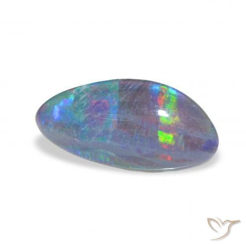 2.36 ct Multicolor Opal Triplet Stone, Natural Opal Triplet in Fancy Cabochon Shape for Sale