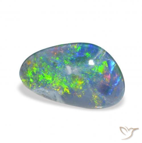 3.45 ct Multicolor Opal Triplet Stone, Natural Opal Triplet in Fancy Cabochon Shape for Sale