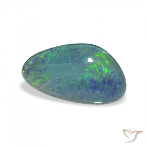 3.08 ct Multicolor Opal Triplet Stone, Natural Opal Triplet in Fancy Cabochon Shape for Sale
