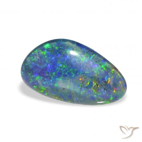 3.22 ct Multicolor Opal Triplet Stone, Natural Opal Triplet in Fancy Cabochon Shape for Sale