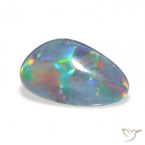 3.13 ct Multicolor Opal Triplet Stone, Natural Opal Triplet in Fancy Cabochon Shape for Sale