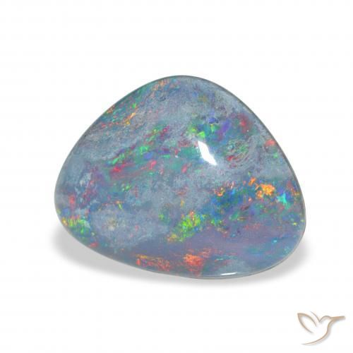 4.14 ct Multicolor Opal Triplet Stone, Natural Opal Triplet in Fancy Cabochon Shape for Sale