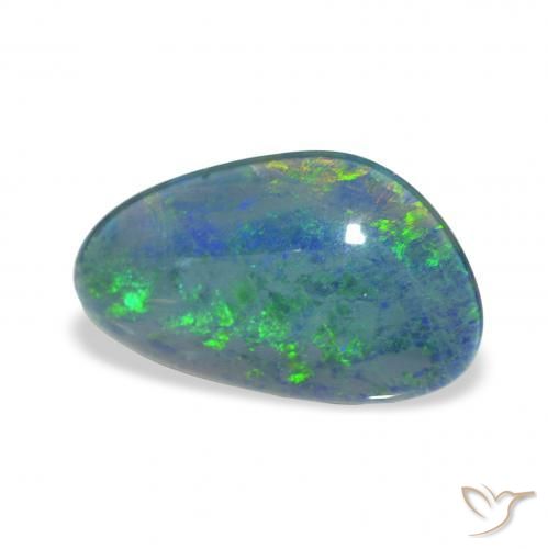 3.46 ct Multicolor Opal Triplet Stone, Natural Opal Triplet in Fancy Cabochon Shape for Sale