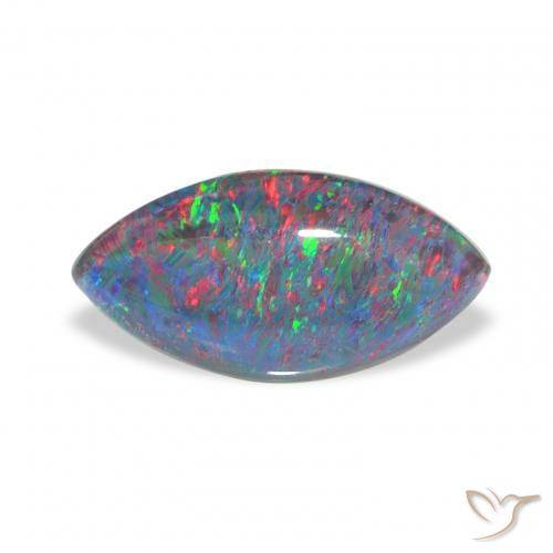 1.90ct Multicolor Opal Triplet Gemstones, Marquise, Opaque