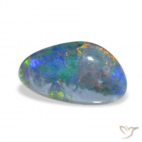 3.28 ct Multicolor Opal Triplet Stone, Natural Opal Triplet in Fancy Cabochon Shape for Sale