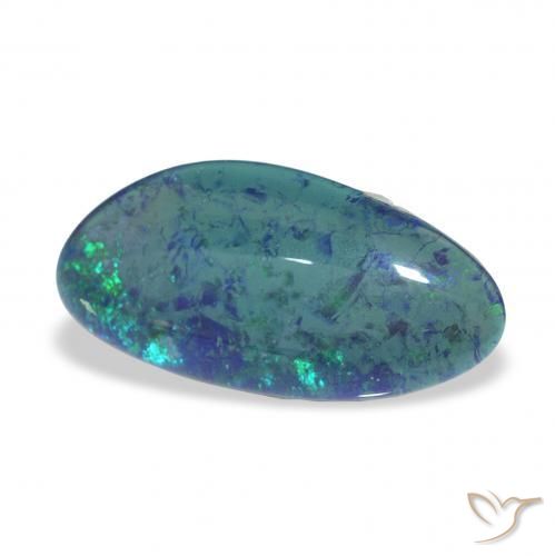 3.16 ct Multicolor Opal Triplet Stone, Natural Opal Triplet in Fancy Cabochon Shape for Sale