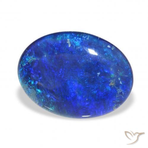 5.72 ct Multicolor Opal Triplet Stone, Natural Opal Triplet in Oval Cabochon Shape for Sale