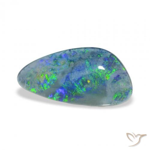 4.12 ct Multicolor Opal Triplet Stone, Natural Opal Triplet in Fancy Cabochon Shape for Sale