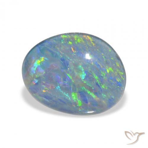 9.36 ct Multicolor Opal Triplet Stone, Natural Opal Triplet in Fancy Cabochon Shape for Sale