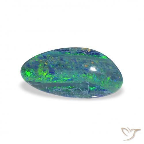 2.52 ct Multicolor Opal Triplet Stone, Natural Opal Triplet in Fancy Cabochon Shape for Sale