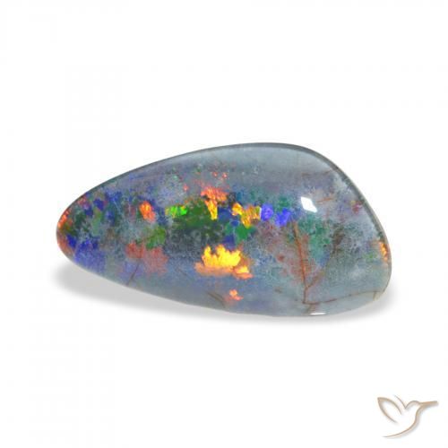 3.56 ct Multicolor Opal Triplet Stone, Natural Opal Triplet in Fancy Cabochon Shape for Sale