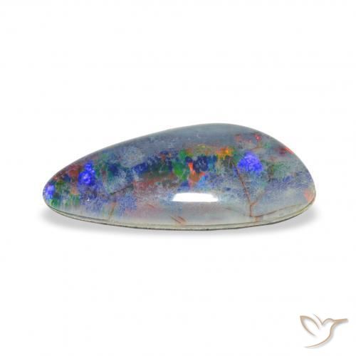 Opal Triplet Gemstone in 17.8 x 8.9 mm Size for Sale, Opal Triplet Stone in Multicolor Color