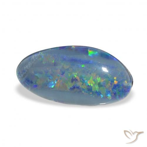 3.60 ct Multicolor Opal Triplet Stone, Natural Opal Triplet in Fancy Cabochon Shape for Sale