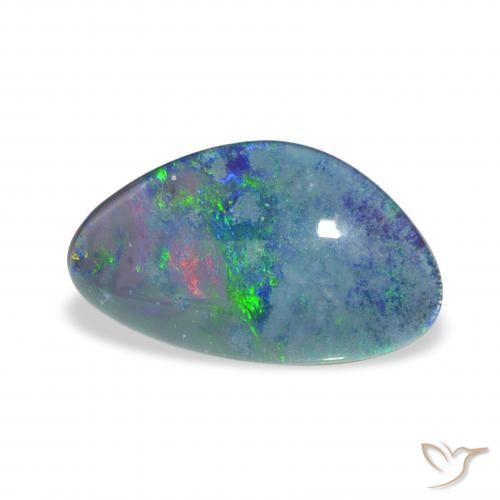 3.85 ct Multicolor Opal Triplet Stone, Natural Opal Triplet in Fancy Cabochon Shape for Sale
