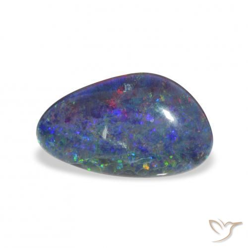 3.30 ct Multicolor Opal Triplet Stone, Natural Opal Triplet in Fancy Cabochon Shape for Sale