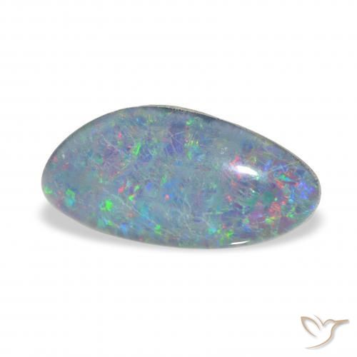 3.66 ct Multicolor Opal Triplet Stone, Natural Opal Triplet in Fancy Cabochon Shape for Sale