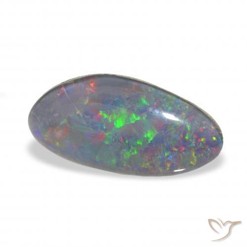 3.28 ct Multicolor Opal Triplet Stone, Natural Opal Triplet in Fancy Cabochon Shape for Sale