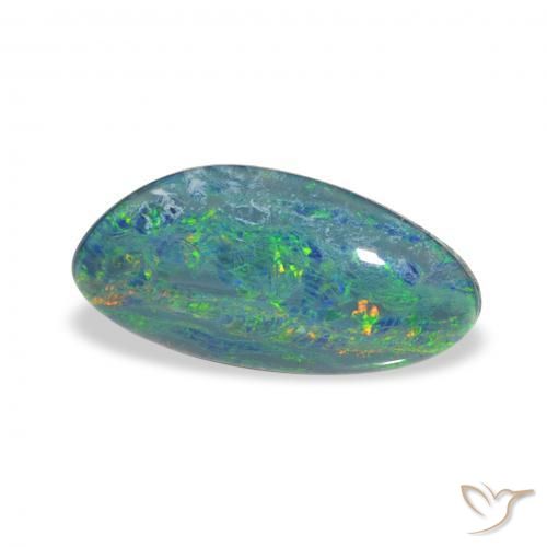 2.38 ct Multicolor Opal Triplet Stone, Natural Opal Triplet in Fancy Cabochon Shape for Sale