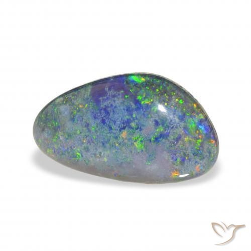 3.81 ct Multicolor Opal Triplet Stone, Natural Opal Triplet in Fancy Cabochon Shape for Sale
