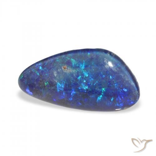 3.90 ct Multicolor Opal Triplet Stone, Natural Opal Triplet in Fancy Cabochon Shape for Sale