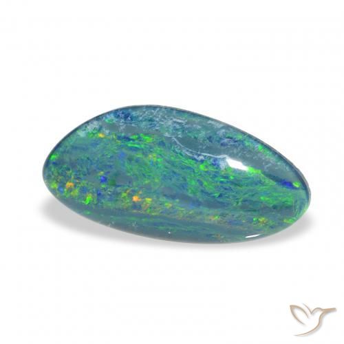 2.48 ct Multicolor Opal Triplet Stone, Natural Opal Triplet in Fancy Cabochon Shape for Sale