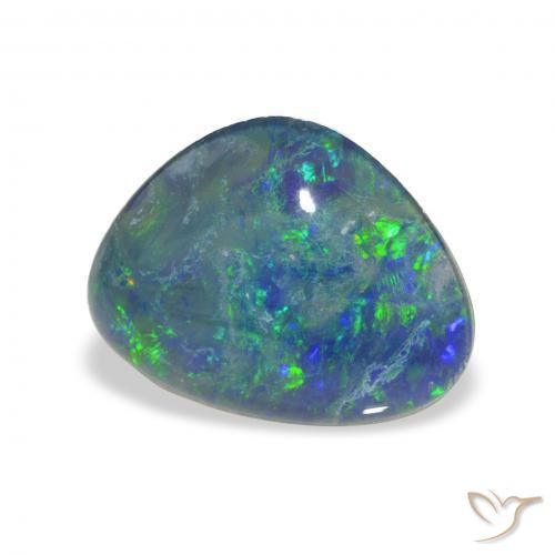 4.05 ct Multicolor Opal Triplet Stone, Natural Opal Triplet in Fancy Cabochon Shape for Sale