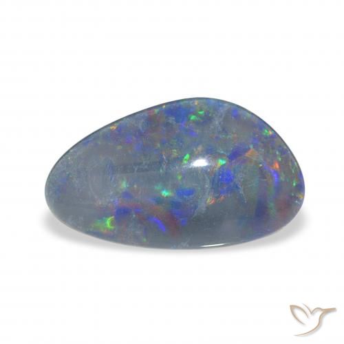 3.26 ct Multicolor Opal Triplet Gemstone, Opal Triplet Gem in Fancy Cabochon Shape for Sale.