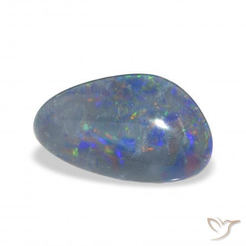 3.26 ct Multicolor Opal Triplet Stone, Natural Opal Triplet in Fancy Cabochon Shape for Sale