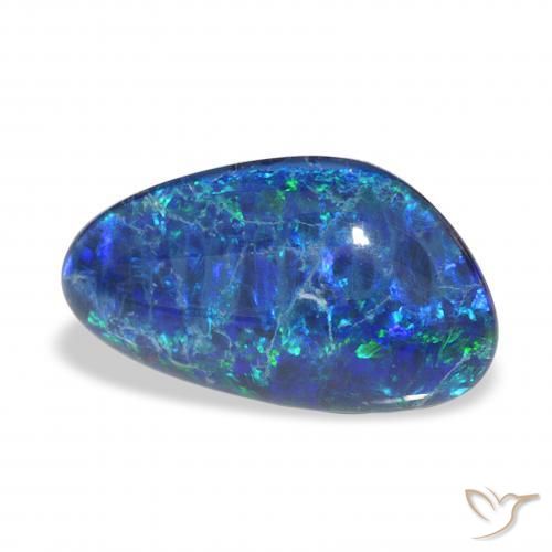 3.67 ct Multicolor Opal Triplet Stone, Natural Opal Triplet in Fancy Cabochon Shape for Sale