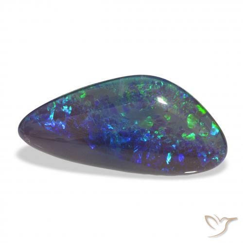 7.68 ct Multicolor Opal Triplet Stone, Natural Opal Triplet in Fancy Cabochon Shape for Sale