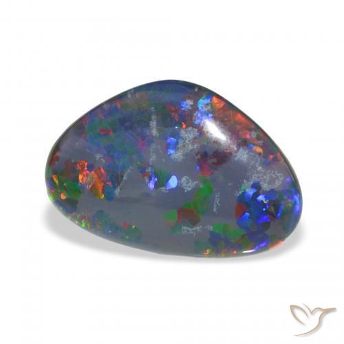 6.50 ct Multicolor Opal Triplet Stone, Natural Opal Triplet in Fancy Cabochon Shape for Sale