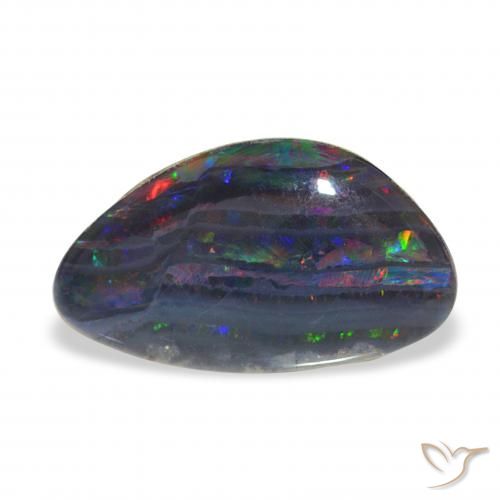 3.12 ct Multicolor Opal Triplet Gemstone, Opal Triplet Gem in Fancy Cabochon Shape for Sale.