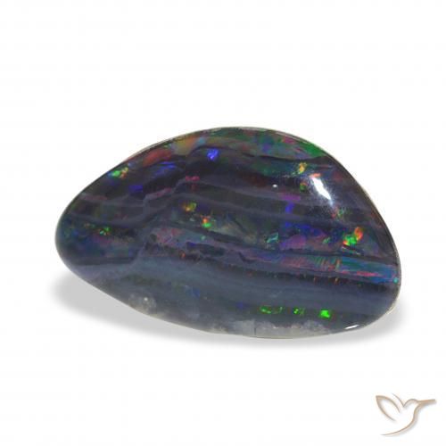 3.12 ct Multicolor Opal Triplet Stone, Natural Opal Triplet in Fancy Cabochon Shape for Sale