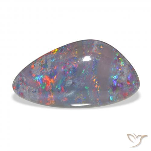 8.07 ct Multicolor Opal Triplet Gemstone, Opal Triplet Gem in Fancy Cabochon Shape for Sale.