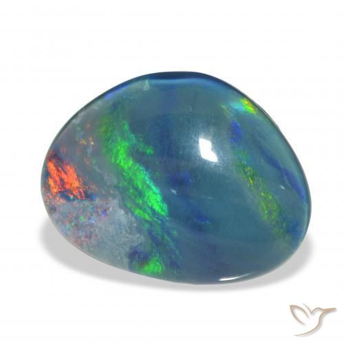 8.32 ct Multicolor Opal Triplet Stone, Natural Opal Triplet in Fancy Cabochon Shape for Sale