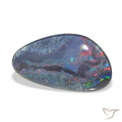 8.92 ct Multicolor Opal Triplet Stone, Natural Opal Triplet in Fancy Cabochon Shape for Sale