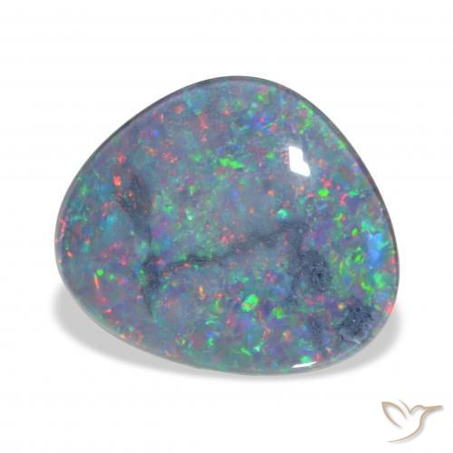 8.55 ct Multicolor Opal Triplet Stone, Natural Opal Triplet in Fancy Cabochon Shape for Sale