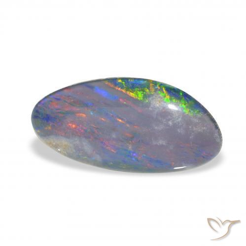 3.42 ct Multicolor Opal Triplet Stone, Natural Opal Triplet in Fancy Cabochon Shape for Sale