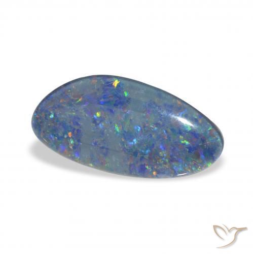 3.04 ct Multicolor Opal Triplet Stone, Natural Opal Triplet in Fancy Cabochon Shape for Sale